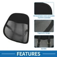 thumbnail image 2 of Unique Bargains Breathable Mesh Car Seat Lumbar Cushion Memory Foam Support 44.5x41.5cm Mesh Black 1 Pc, 2 of 6