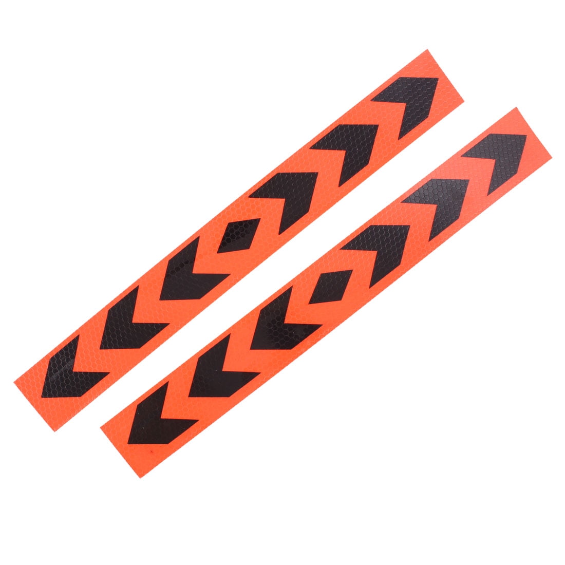 2 Pcs Reflective Arrow Pattern Sticker Yellow Black 40cm x 5cm for Car