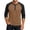 Khaki@GC@, variant on CONZONE Mens T-Shirts Long Sleeve T Shirts for Men Casual Crew Neck Patchwork Color Lightweight Tees Soft Cozy Half Buttons Tops