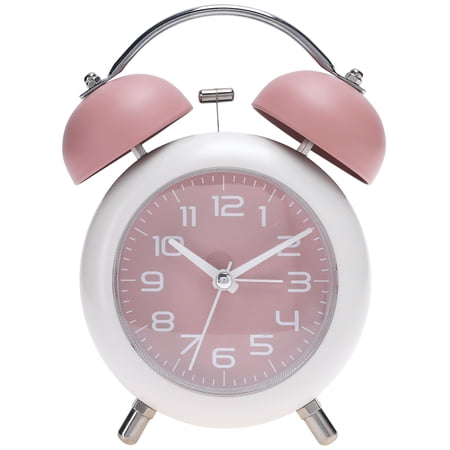 Unique Bargains Old Fashioned Circle Loud Alarm Clock Pink