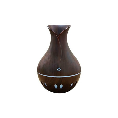 

YUEHAO Humidifier New Portable Air Aroma Essential Oil Diffuser LED Aroma Aromatherapy Humidifier grain aromatherapy humidification Brown