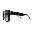 thumbnail image 3 of Womens Slick Minimal Squared Retangle Designer Fashion Sunglasses Black Smoke, 3 of 4