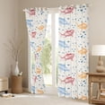 thumbnail image 3 of Erosebridal Cute Shark Blackout Curtains Set of 2 (52x84 Each) for Kid, Sealife Animal Window Curtains, 3 of 6