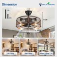 thumbnail image 2 of Ventilador de Techo DINGLILIGHTING 20" Nogal con Control Remoto y Luz LED, 2 of 9