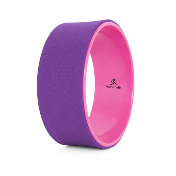 Prosource Fit 12 Inch Yoga Wheel Prop Exercise Fitness Equipment, Purple/Pink