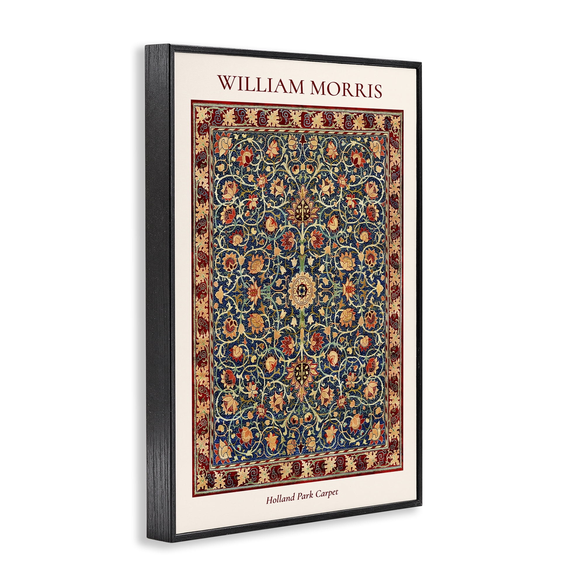 Stupell Industries Holland Park William Morris Design Black Framed Giclee Art, design by Vintage Hustle