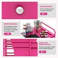thumbnail image 2 of Gymax 12-Drawer Rolling Storage Cart w/ 2 Sizes Plastic Drawers Hot Pink, 2 of 4