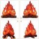 thumbnail image 3 of Centro de mesa de fogata de cartón decorativo 3d, fuego Artificial, llama falsa, papel, fiesta, antorcha de llama decorativa (rojo naranja), 3 of 5