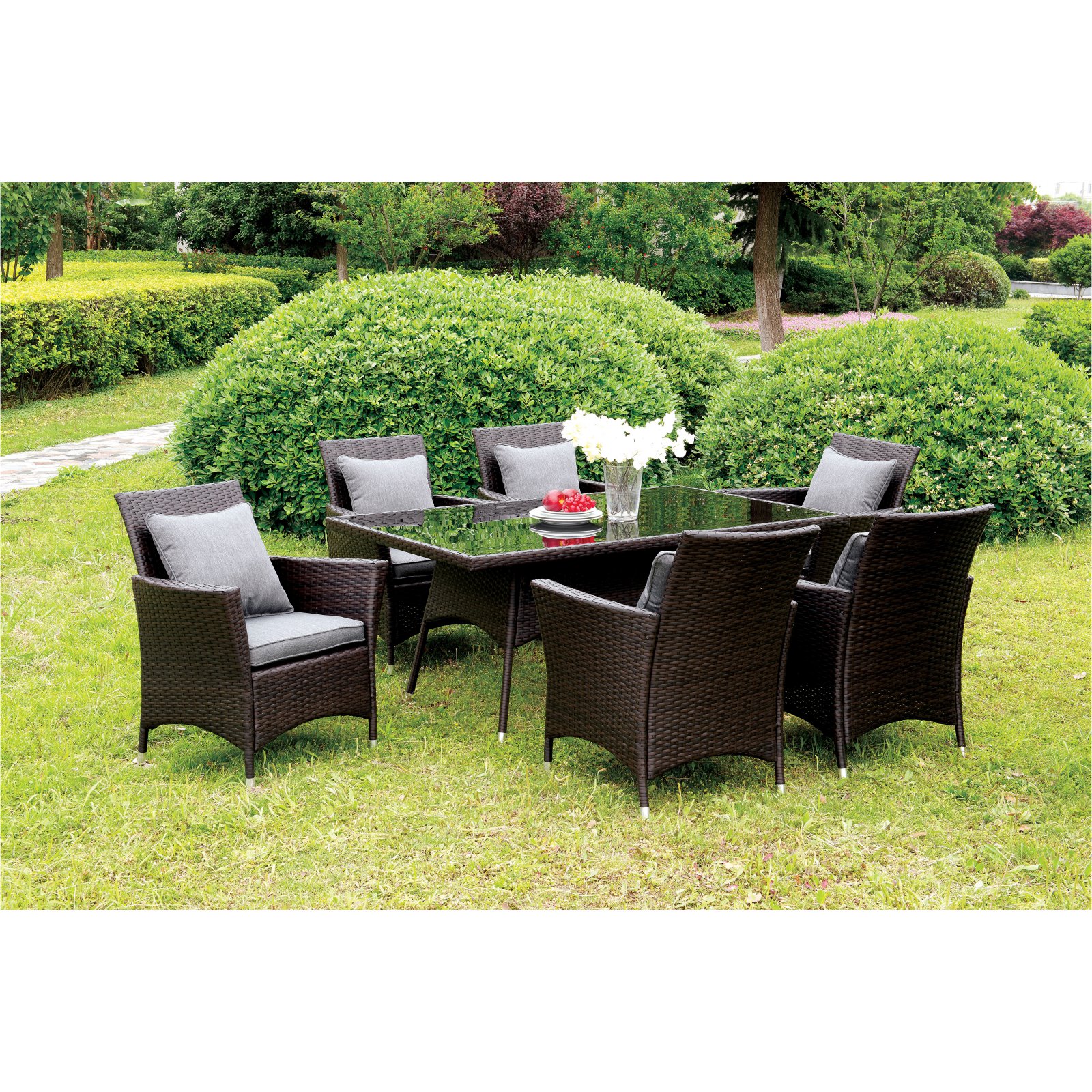 Furniture of America Karrot Contemporary Outdoor Dining Arm Chair - image 3 of 7