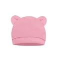 thumbnail image 2 of Deago Newborn Baby Hat Bear Ears Infant Caps Baby Boy Girl Toddler Hats Infant Beanie Caps for 0-6 Months (Pink), 2 of 9