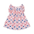 thumbnail image 1 of Ketyyh-chn99 Robe Fille Décontractée Robe Fille Fête de l'Indépendance Robe à la Mode Imprimée Étoile Coupe Ample Manches Volantées Robe Princesse Robe de Fête Taille pour 5-6 Ans, Rouge, 1 of 5