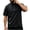 Black, variant on Avirosel Men's Casual Color Block Short Sleeve Cage Jacket Half Zip Breathable Athletic Training Apparel for Outdoor Activities Black