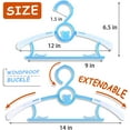 thumbnail image 4 of 40-Pack Adjustable Baby & Kid Clothes Hangers - Space-Saving, Durable & Extendable - Ideal for Newborn to Small Child Wardrobe Organization (Blue), 4 of 7
