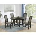 thumbnail image 5 of Beautiful 2Pc Brown Upholstered Seat Back Cushion Dining Chair Set Wooden Furniture, 5 of 6