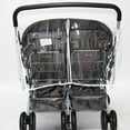thumbnail image 4 of Sofullue Baby Pushchs Rain Cover for Twins Clear Stroller Raincoat Wind Dust Shield, 4 of 6