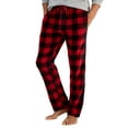 thumbnail image 1 of Hanes Pantalon Micro-Polaire pour Homme, 3TG, Carreaux Buffalo Rouges, 1 of 2