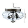 thumbnail image 2 of 40W 2 Light Flush Mount Ceiling Light Pineapple Glass Shade Home Bedroom Decor, 2 of 15