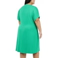 thumbnail image 5 of Chaps Women's Short Sleeves Crewneck Knit Dress Green 3X, 5 of 5