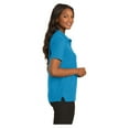 thumbnail image 3 of Port Authority Women's Short Sleeve Silk Touch Classic Polo Shirt Turquoise 6X-Large, 3 of 4