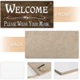 thumbnail image 4 of Welcome Please Wear Your Mask Hanging Wood Plaque Door Wall Rustic Wooden Autumn Porch Sign For Front Door Home Living Room Garden Harvest Thanksgiving 12" X 6", 4 of 7