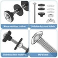 thumbnail image 6 of 4Pcs Toilet Tank to Bowl Bolt Kit 304 Stainless Steel Toilet Tank Bolts Washer Kit Heavy Duty Toilet Bolt Set Waterproof Toilet Rubber Washer Gasket Replacement Set for Toilet, 6 of 10