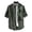 A-Green625, variant on XIAONU Womens Pocketed Linen Blend Shirt Elbow Sleeves Stand Collar Button Down Top Breathable Casual Vacation Shirts