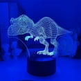 thumbnail image 3 of Luz nocturna LED 3D con dinosaurios que cambian de color para niños, 3 of 5