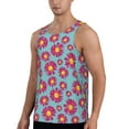 thumbnail image 2 of Easygdp Daisies Flowers Men's Tank Top, Sleeveless Muscle T Shirts, Breathable, Quick-Dry, Loose for Gym, Running, Fitness - 4X-Large, 2 of 9