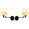 thumbnail image 1 of Luz De Pared Con Brazo Oscilante, Luces De Pared Modernas Con Pantalla De Lino, Instalación Enchufable O Montada, Enchufe E27 Para Dormitorio, Sala De Estar, Oficina 2 Piezas Cateissary HA026948-02, 1 of 7