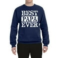thumbnail image 2 of Wild Bobby, Best Papa Ever, Father's Day, Unisex Crewneck Graphic Sweatshirt, Navy, 3X-Large, 2 of 4