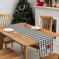 thumbnail image 4 of Vintage Home Table Runner Valentine''s Day Love Heart Black White Plaid Tablerunners 13.8 x 90 Inch, Table Decorations Tabletop Scarf for Spring Gathering Holiday Farmhouse Kitchen Dining Decor, 4 of 8