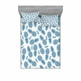 thumbnail image 2 of Pineapple Bedding Set with Sheet & Covers, Island Themed Minimalistic Multi-Sized Tropic Fruity Pineapple Printed Vintage, Printed Bedroom Decor 2 Shams, 4 Sizes, Blue White, by Ambesonne, 2 of 3