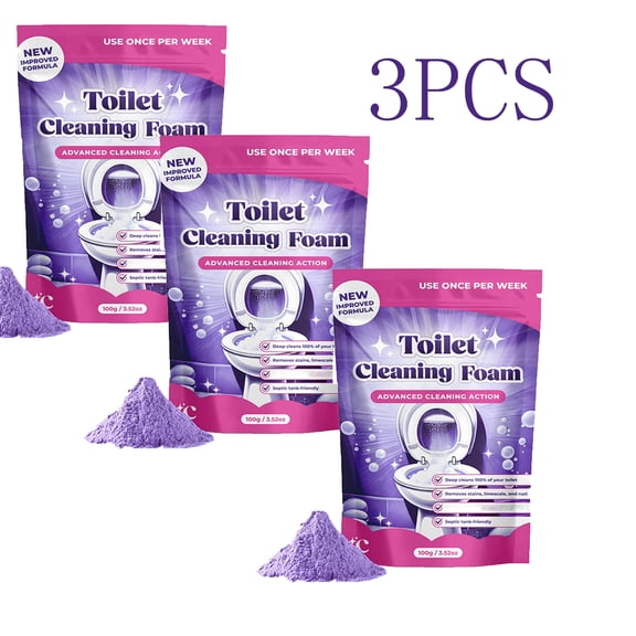 Clean Toilet Cleaner, Clean Toilet Cleaning Foam, Cleaning Powder, Clean Foam Cleaner, Touch Free Foaming Foaming Powder,Eliminates Stains In 20 Min, Scrub-Free Cleaning, Powerful Deep Action