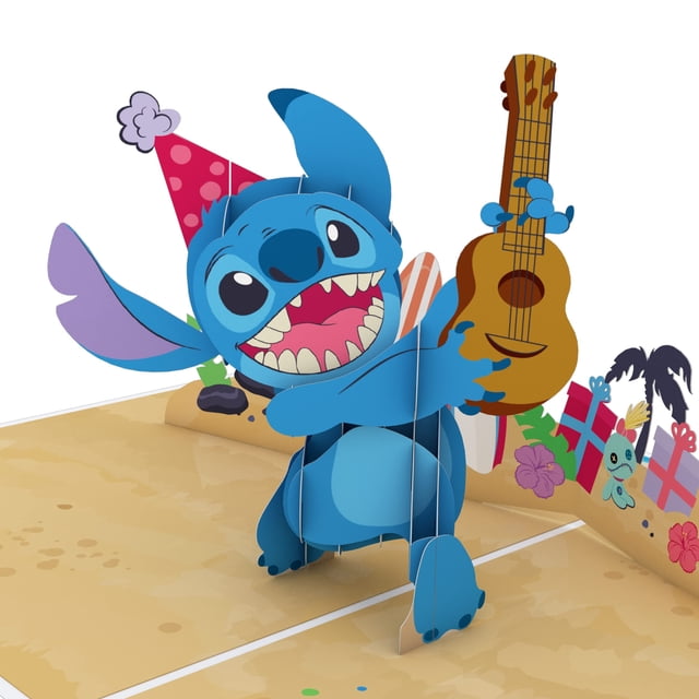 Tarjeta desplegable Lovepop Happy Birthday Stitch Disney 3D