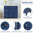 thumbnail image 6 of M optimized 36 Inch Bathroom Cabinet with Sink, Wood Storage Cabinet with 2 Soft-closing Door, 2 Drawers, Adjustable Shelf (Without Faucet), 6 of 9
