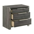 thumbnail image 3 of Gzxs Vintage Wood Nightstand in Gray Finish, Storage Bedside Table with Drawers & Safety Stops, 3-Drawer Chest for Bedroom Living Room, 17"D x 30"W x 27"H, 3 of 5