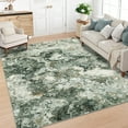 thumbnail image 2 of Garvee Modern Abstract Area Rugs for Living Room, 8'x10' Soft Large Washable Rugs Print Pattern Non Slip Floor Carpet, Low Pile Indoor Rug for Bedroom Dining Room, Green, 2 of 9