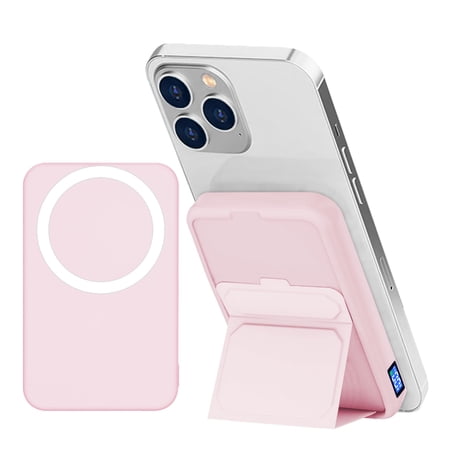 [Wireless Power Bank] 10000mAh Ultra-Thin Portable Magnetic Wireless Power Bank with Mobile Phone Holder | 22.5W Fast Wireless, Compact Outdoor Battery Pack, for iPhone 16/15/14/13/12 Series