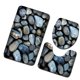 thumbnail image 3 of Juego de alfombras de baño con estampado de piedra 3D, alfombrillas de baño antideslizantes, alfombrillas decorativas para asiento de inodoro, alfombra 3 piezas seitruly JJ25267-10, 3 of 6