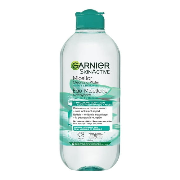 Garnier Micellar Water Makeup Remover All-In-One Cleanser, Hyaluronic Acid & Aloe