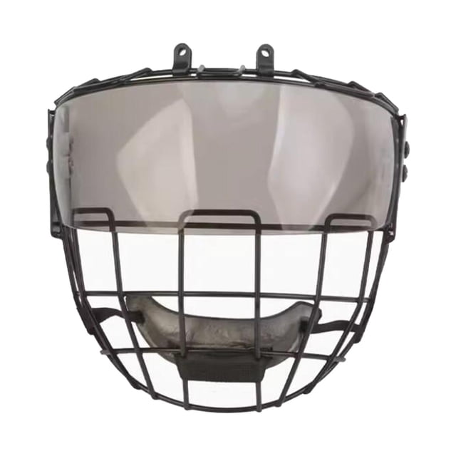 Casco De Hockey Jaula Casco Máscara Mujeres Hombres Profesional Práctico Visera De Hockey Marrón