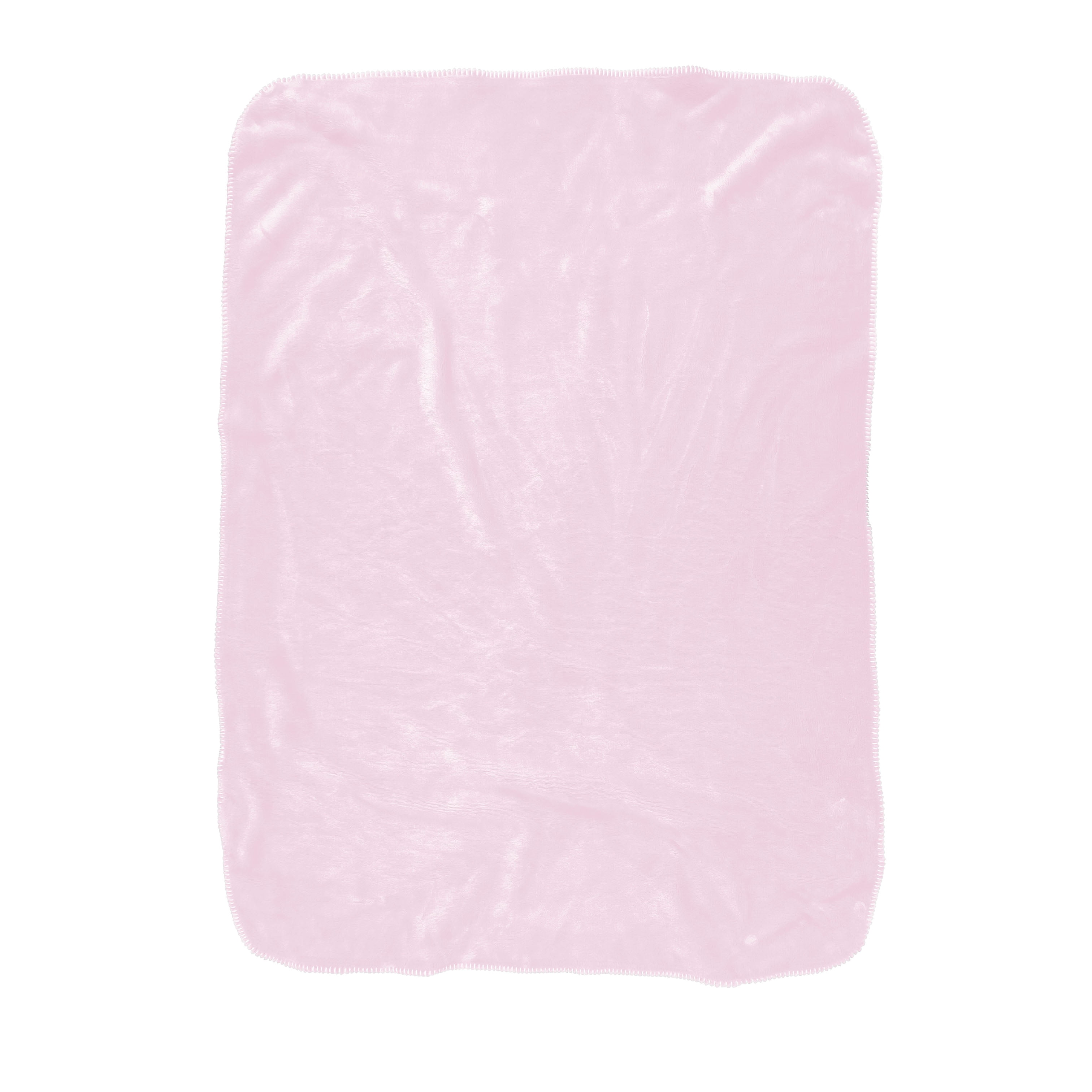 American Blanket Company Luster Loft Whip Stitch Infant Blanket Softest Pink 30in x 40in Unisex