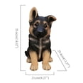 thumbnail image 2 of Hi-Line Gift Ltd. Adorable Shepherd Pup: Polyresin Figurine in Black and Brown, 2 of 6
