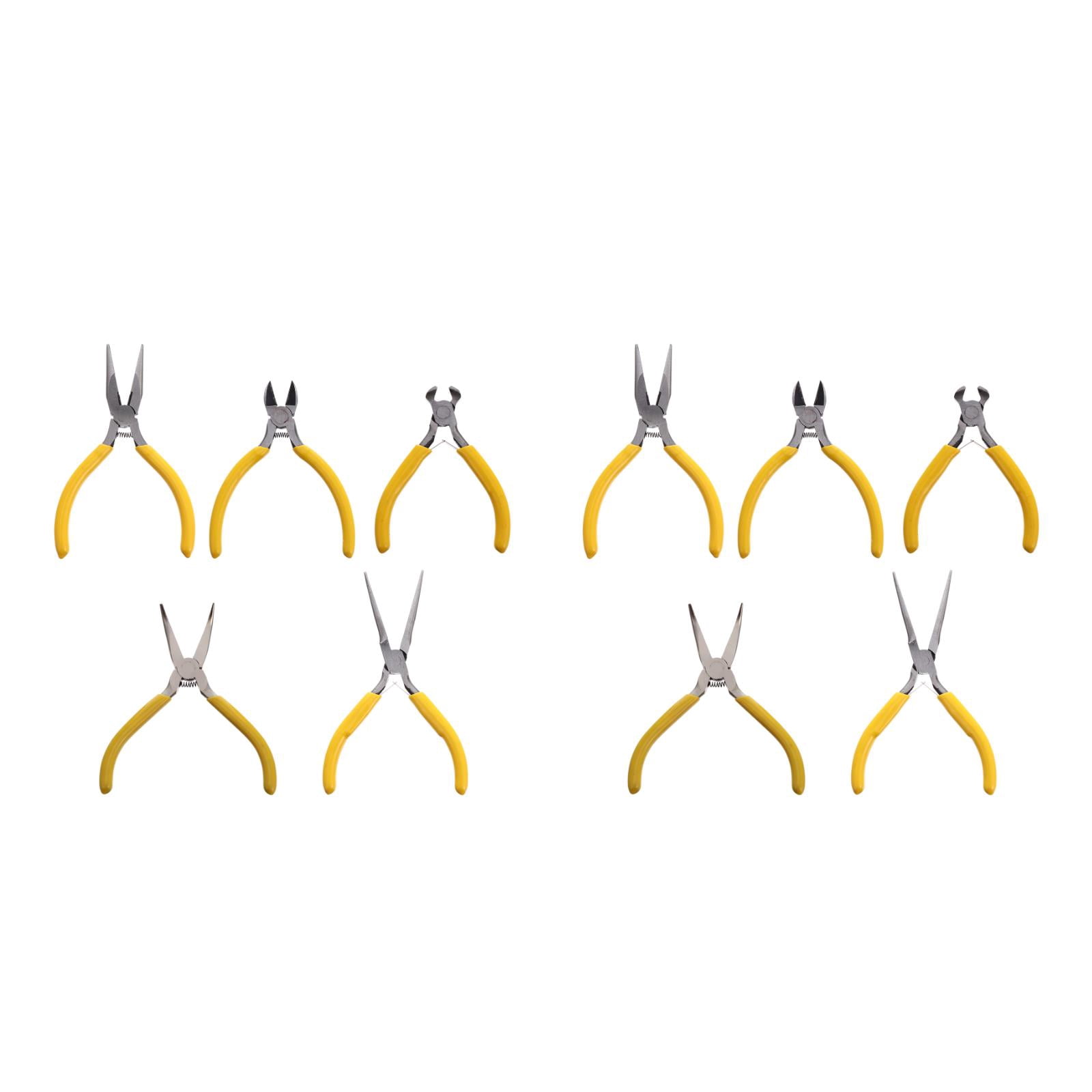 OUNONA 10 pcs  Mini DIY Jewelry Pincer Accessories Handmade Craft Clamp Beading Tools