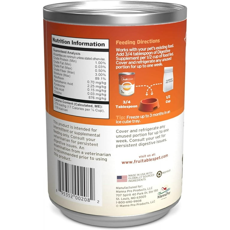 Fruitables pumpkin digestive store supplement 15 oz