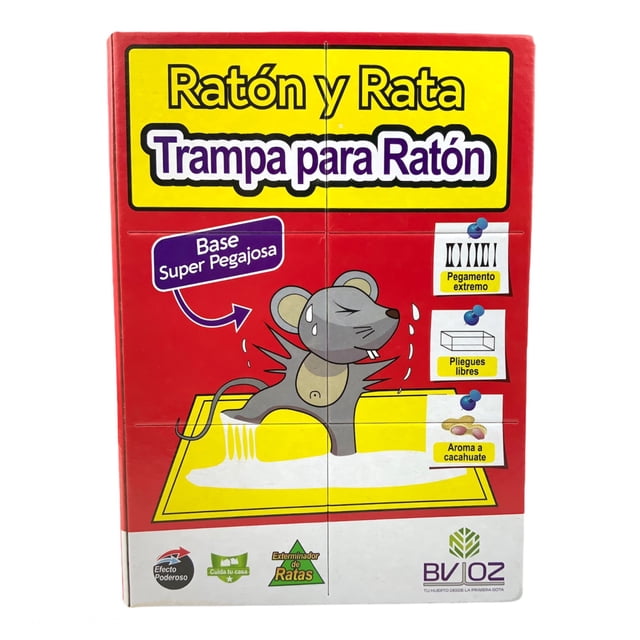 Trampa Pegajosa Ratón. Plegable y Aroma Atrayente 10pz BVIOZ Trampa Pegajosa para Ratón