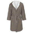thumbnail image 4 of Women's Fleece Plush Robe Long Warm Plush Bathrobe Loungewear Jacket Printed Comfort Robe, 4 of 5
