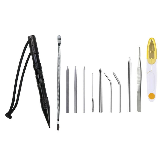 4/9/12Pcs Laçage en Acier Inoxydable Ensemble d'Outils de Couture de Couture de Fid