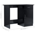 thumbnail image 4 of vidaXL Desk High Gloss Black 100x50x76 cm Engineered Wood, 4 of 5
