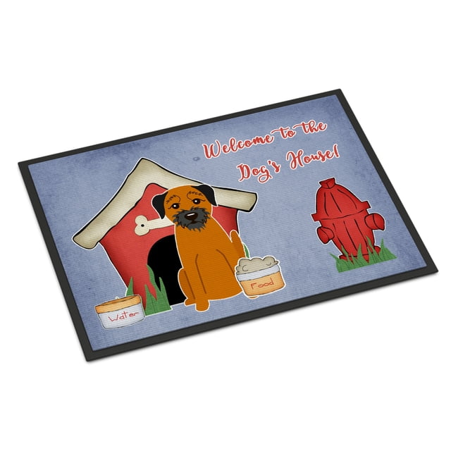 Caroline's Treasures Dog House Collection Border Terrier Alfombrilla para interior o exterior 24x36 BB2793JMAT 24 x 36 Multicolor Caroline's Treasures BB2793JMAT